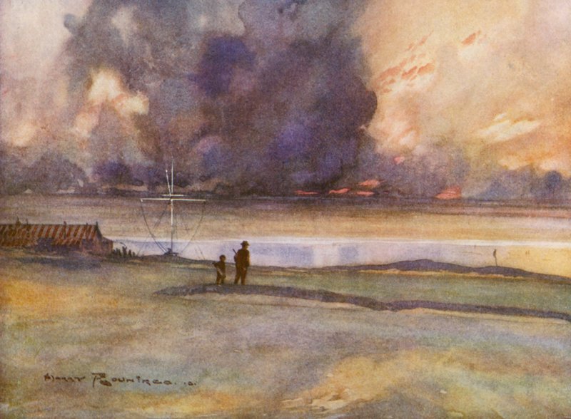 Golfplätze: Porthcowl, zum achtzehnten Grün gehen von Harry (1878 1950) Rountree