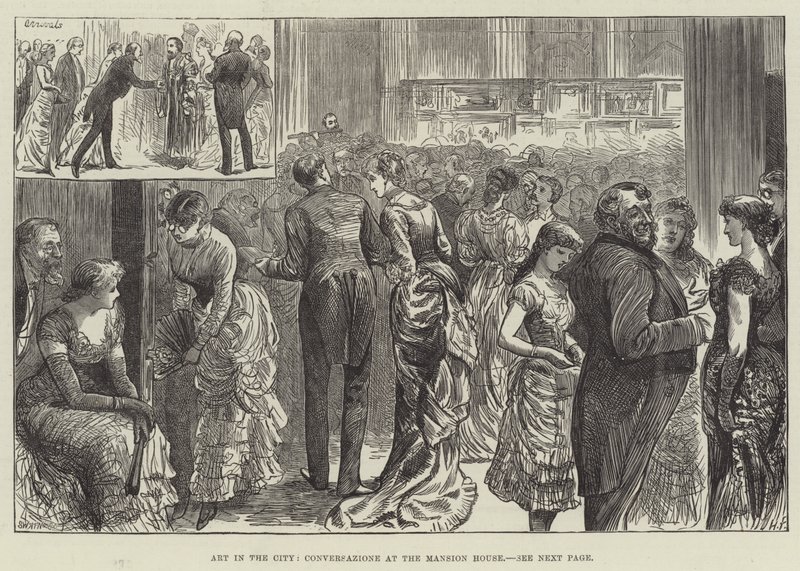 Kunst in der Stadt, Conversazione im Mansion House von Harry Furniss