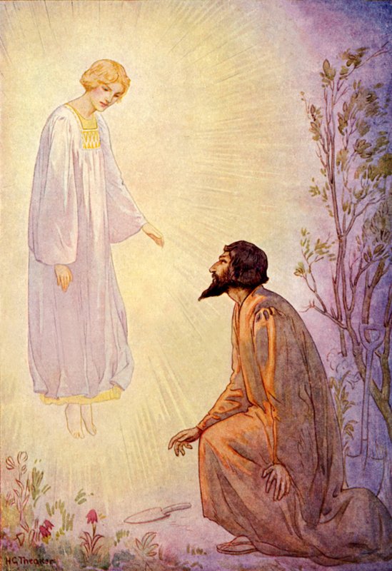 Joseph von einem schönen Geist besucht von Harry George Theaker
