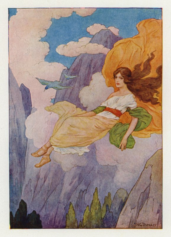 Psyche von einer süßen, sanften Brise gehoben von Harry George Theaker