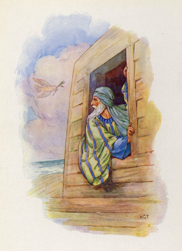 Die Taube kam mit einem Olivenblatt im Schnabel zurück von Harry George Theaker