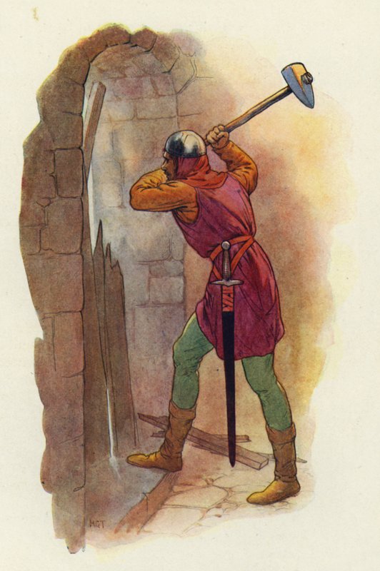 Der Hammer schwang erneut, und mit einem zweiten krachenden Schlag bahnten sie sich einen Weg hinaus von Harry George Theaker