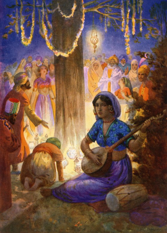 Sie kamen mit Girlanden, Lampen und Musik von Harry George Theaker