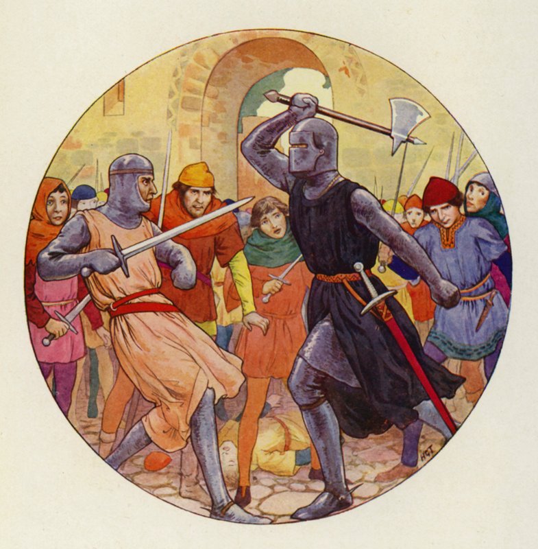 Dreimal stieß Isambart zu, und dreimal ging der Stoß daneben von Harry George Theaker