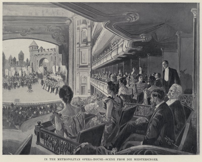 In der Metropolitan Opera, Szene aus Die Meistersinger von Harry Grant Dart