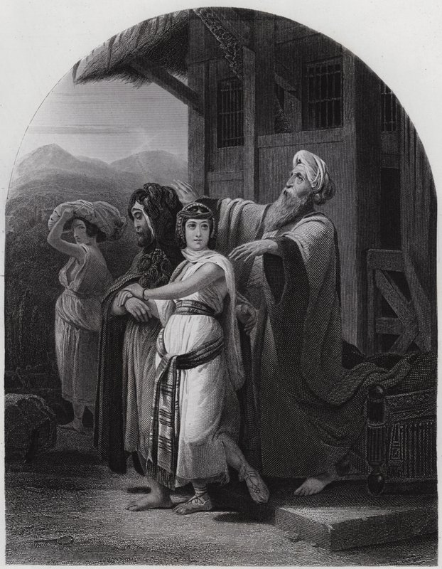 Die Abreise von Rebekka von Henri Frederic (after) Schopin