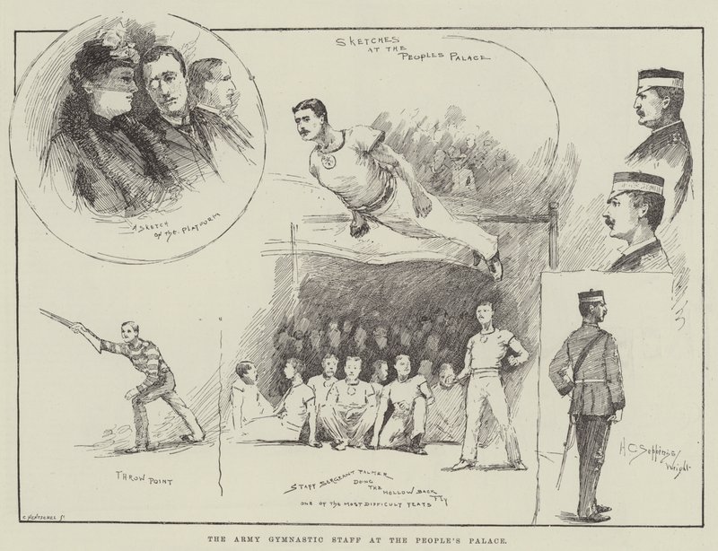 Das Gymnastikpersonal der Armee im Volks-Palast von Henry Charles Seppings Wright