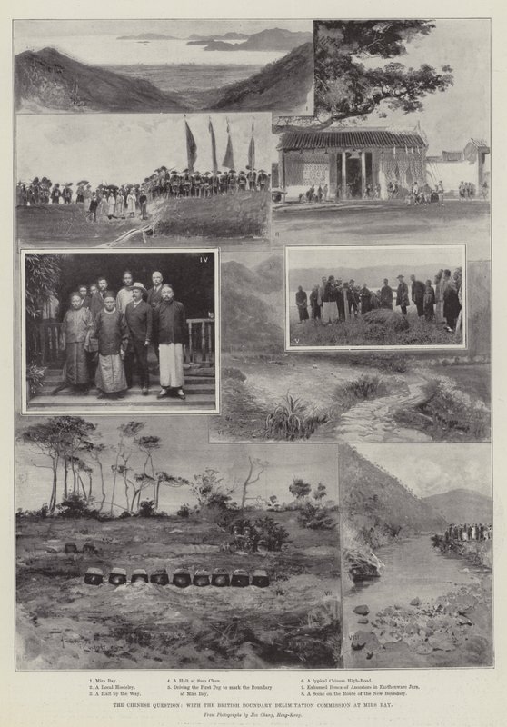 Die Chinesische Frage, mit der Britischen Grenzkommission in der Mirs-Bucht von Henry Charles Seppings Wright