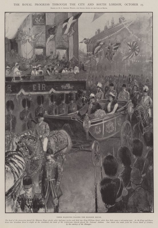 Der königliche Fortschritt durch die Stadt und Süd-London, 25. Oktober von Henry Charles Seppings Wright