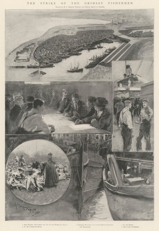 Der Streik der Grimsby-Fischer von Henry Charles Seppings Wright
