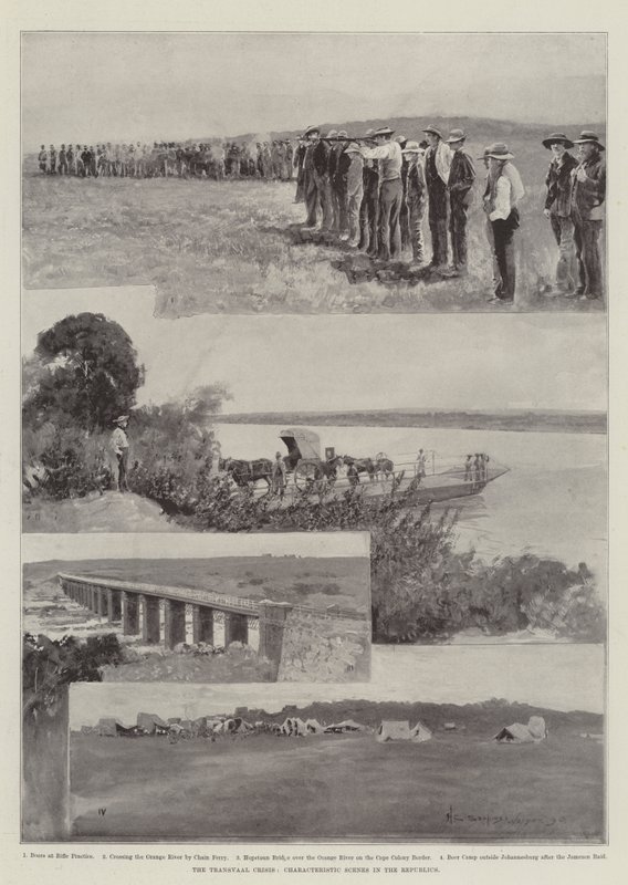 Die Transvaal-Krise, charakteristische Szenen in den Republiken von Henry Charles Seppings Wright