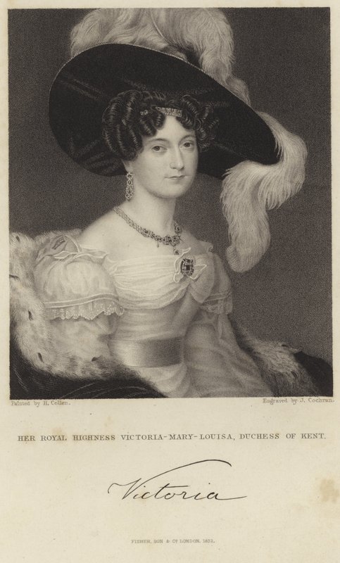 Porträt von Prinzessin Victoria von Sachsen-Coburg-Saalfeld von Henry Collen