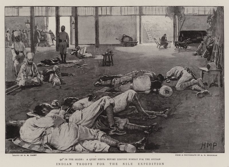 Indische Truppen für die Nil-Expedition von Henry Marriott Paget