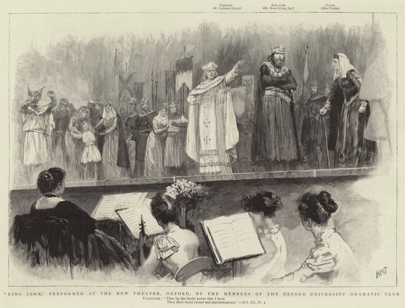 König Johann, aufgeführt im New Theatre, Oxford, von den Mitgliedern des Oxford University Dramatic Club von Henry Marriott Paget