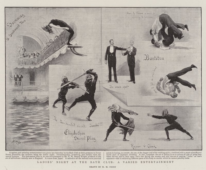 Damenabend im Bath Club, ein abwechslungsreiches Unterhaltungsprogramm von Henry Marriott Paget