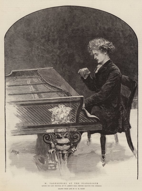 M. Paderewski am Klavier von Henry Marriott Paget