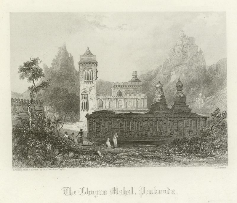 Der Ghugun Mahal, Penukonda, Indien von Henry Warren
