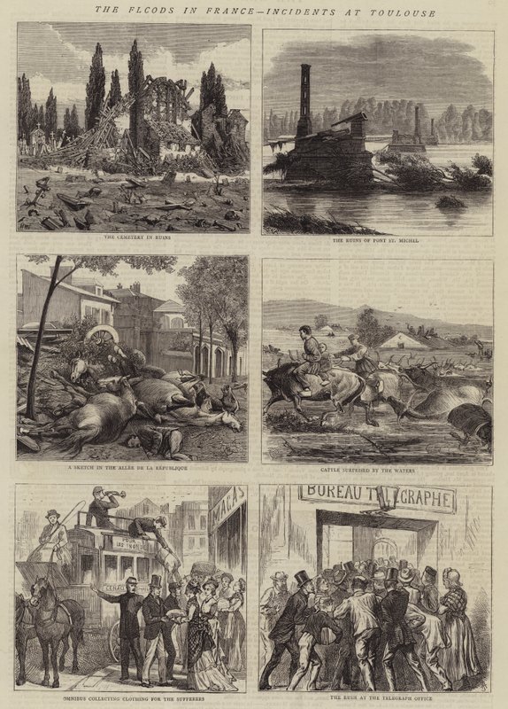 Die Überschwemmungen in Frankreich, Vorfälle in Toulouse von Henry William Brewer