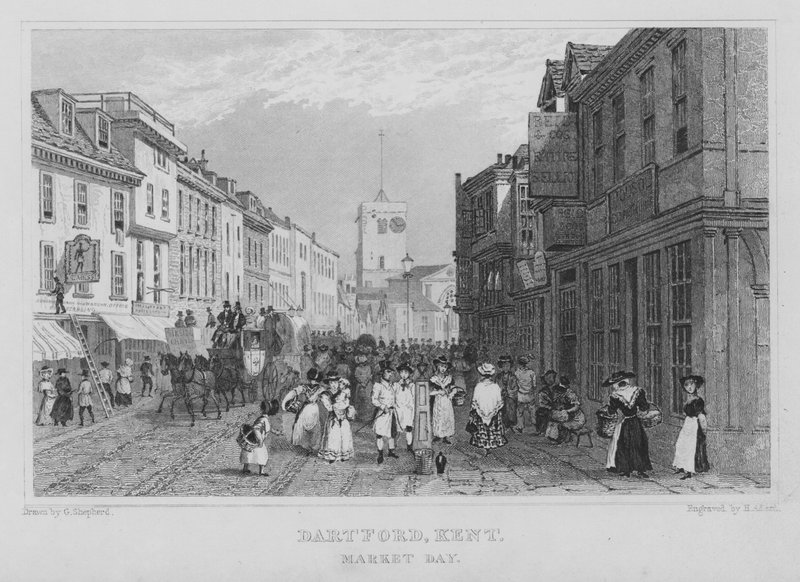 Markttag, Dartford, Kent von Henry Adlard