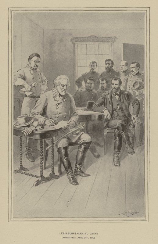 Lees Kapitulation vor Grant, Appomattox, Virginia, 9. April 1865 von Henry Alexander (after) Ogden