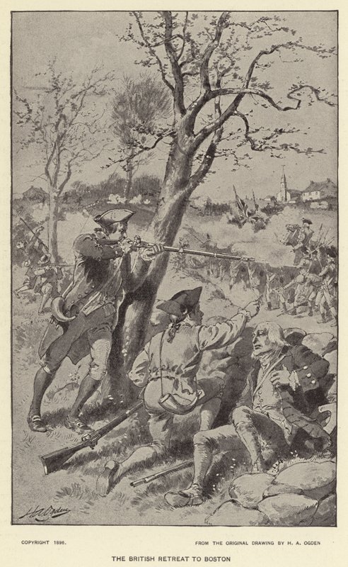 Der britische Rückzug nach Boston von Henry Alexander (after) Ogden