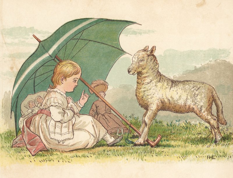 Die Prinzessin und das Lamm (Farblithographie) von Henry Hetherington Emmerson