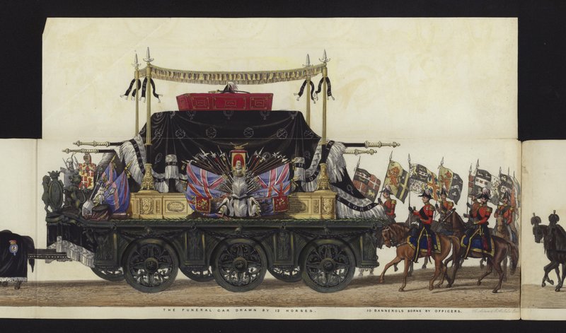 Teil der Panoramadarstellung des gesamten Trauerzugs von Arthur, Herzog von Wellington von Henry Jr and Sala Alken