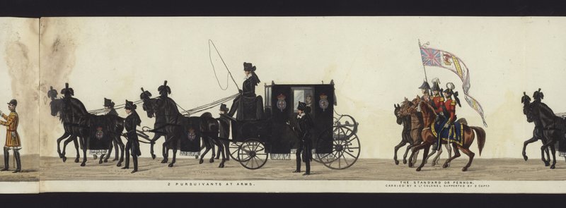 Teil der Panoramansicht des gesamten Trauerzugs von Arthur, Herzog von Wellington von Henry Jr and Sala Alken