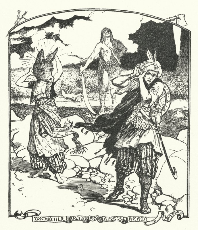 Dschemila bekommt einen Eselskopf (Gravur) von Henry Justice Ford