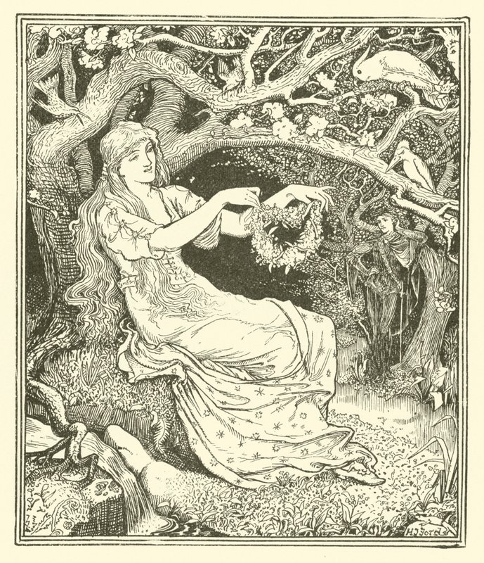 Prinz Narziss und Prinzessin Potentilla (Gravur) von Henry Justice Ford