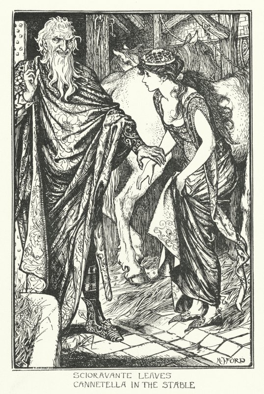 Scioravante lässt Cannetella im Stall zurück (Gravur) von Henry Justice Ford