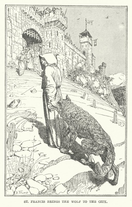 St. Franziskus bringt den Wolf in die Stadt von Henry Justice Ford