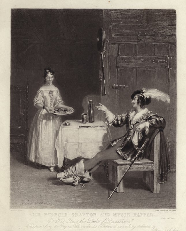 Sir Piercie Shafton und Mysie Happer von Henry Liverseege