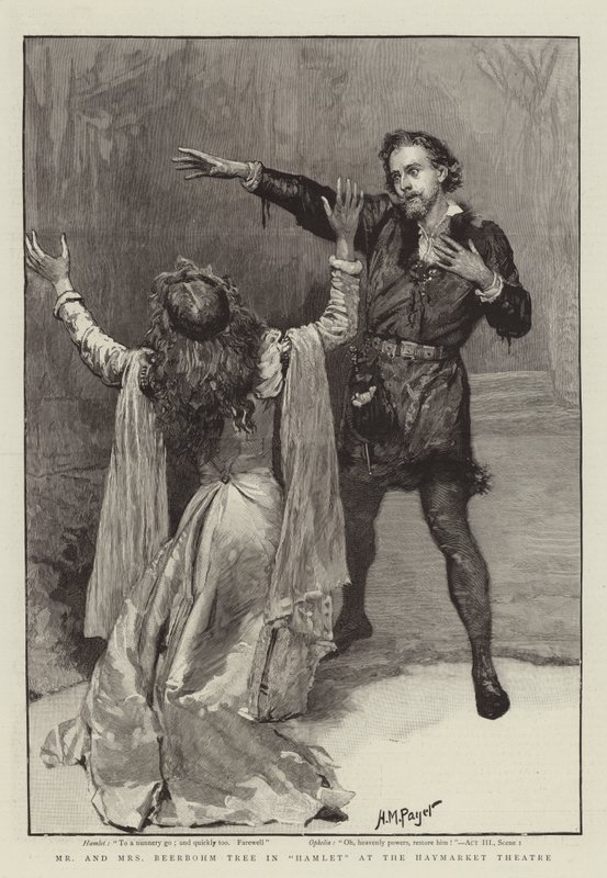 Mr und Mrs Beerbohm Tree in Hamlet im Haymarket Theatre von Henry Marriott Paget