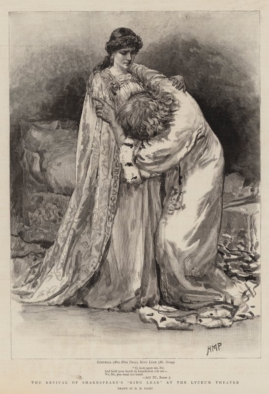 Die Wiederbelebung von Shakespeares König Lear im Lyceum Theatre von Henry Marriott Paget