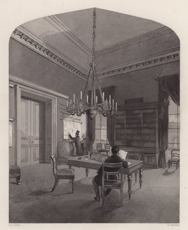 Kartenraum des United Service Clubs, Westminster, London von Henry Melville