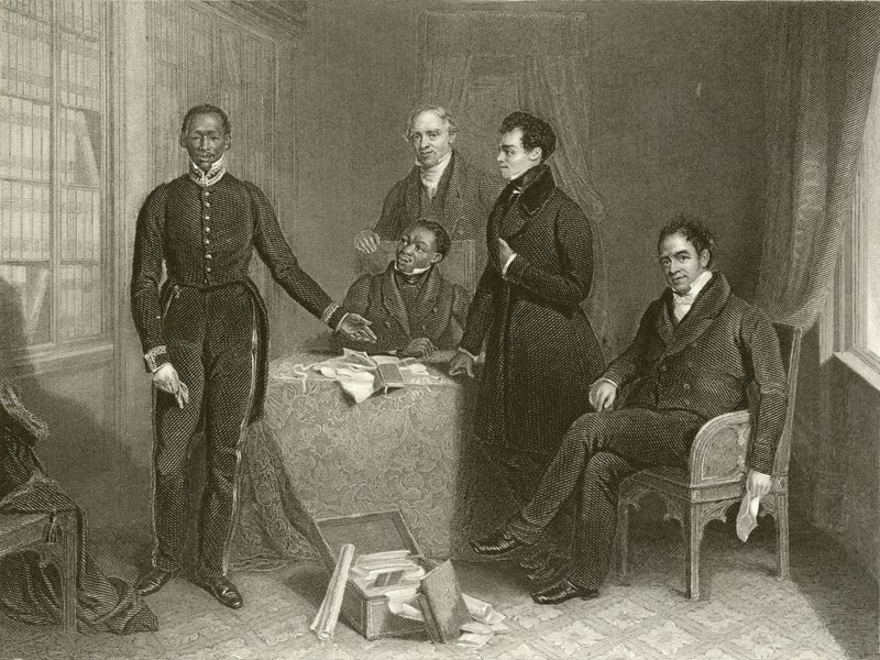Jan Tzatzoe, Andries Stoffles, Rev Dr Philip und Rev Mess Read, Senior und Junior von Henry Room