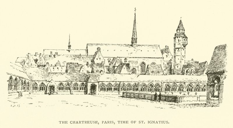 Die Kartause, Paris, zur Zeit des Hl. Ignatius (Gravur) von Henry William Brewer