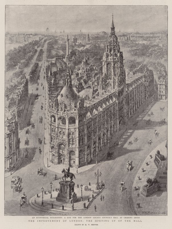 Die Verbesserung Londons, die Eröffnung des Mall von Henry William Brewer
