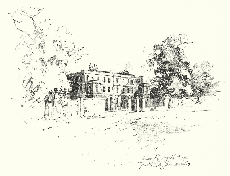 Samuel Richardsons Haus, North End, Hammersmith von Herbert (after) Railton