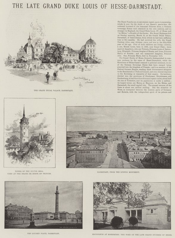 Der verstorbene Großherzog Ludwig von Hessen-Darmstadt von Herbert Railton