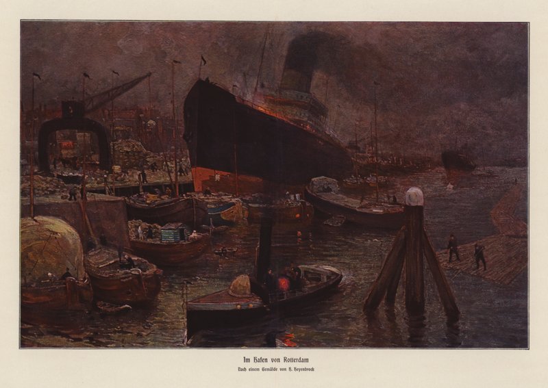 Im Hafen von Rotterdam von Herman Heijenbrock