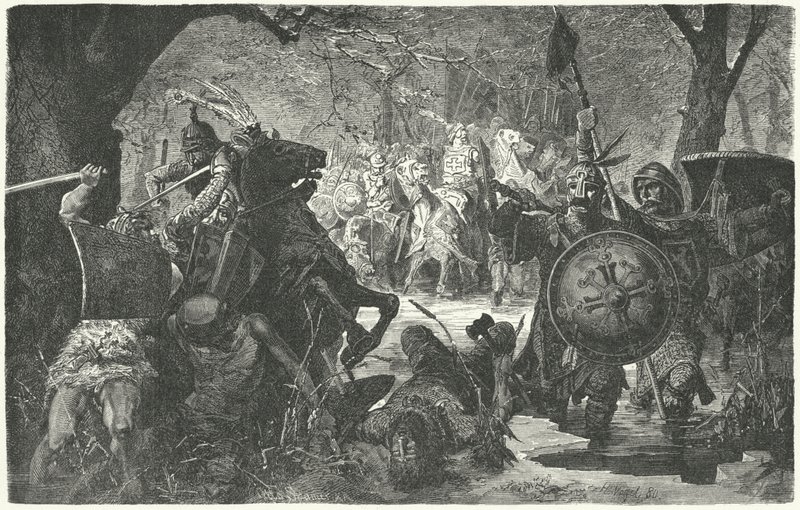 Ottokar II. von Böhmen Kreuzzug gegen die heidnischen Altpreußen, 1255 von Hermann Vogel
