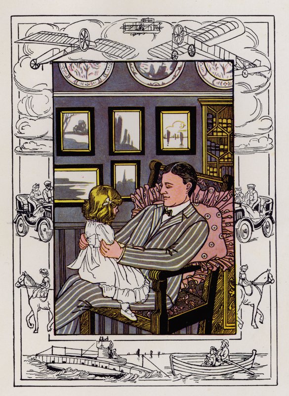 Mary reitet (Farblithografie) von Hilda Broughton