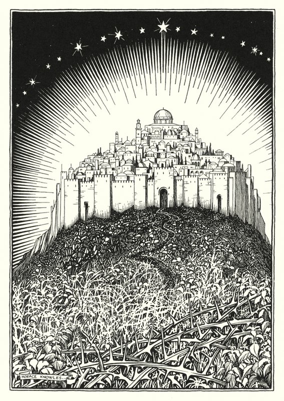 Illustration für die Bergpredigt (Gravur) von Horace J. Knowles
