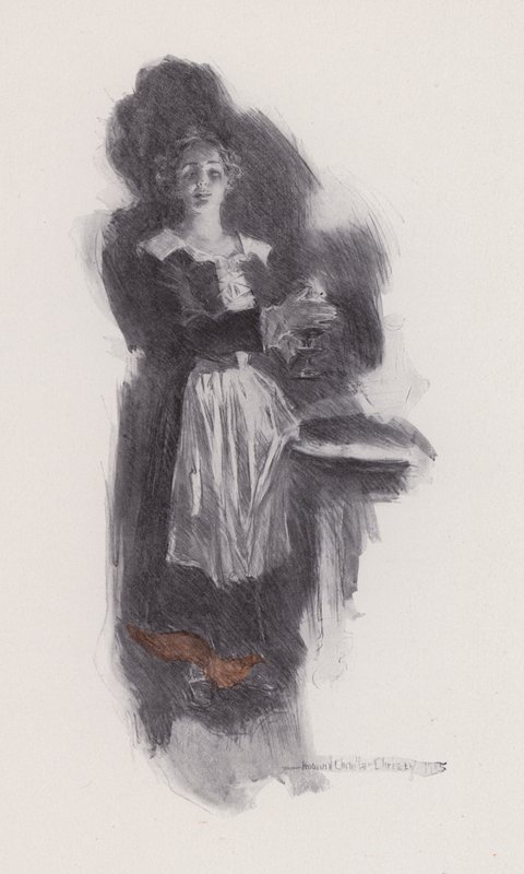 Illustration für Evangeline, A Tale of Arcadie, von Henry Wadsworth Longfellow (Lithografie) von Howard Chandler (after) Christy
