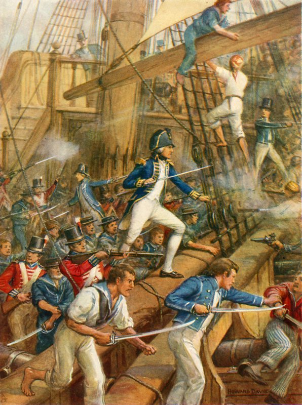 Nelson besteigt die San Nicolas von Howard Davie