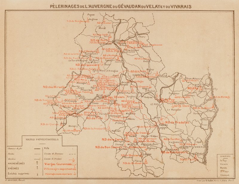 Pilgerfahrten in der Auvergne, Gevaudan, Velay und Vivarais von Hubert Clerget