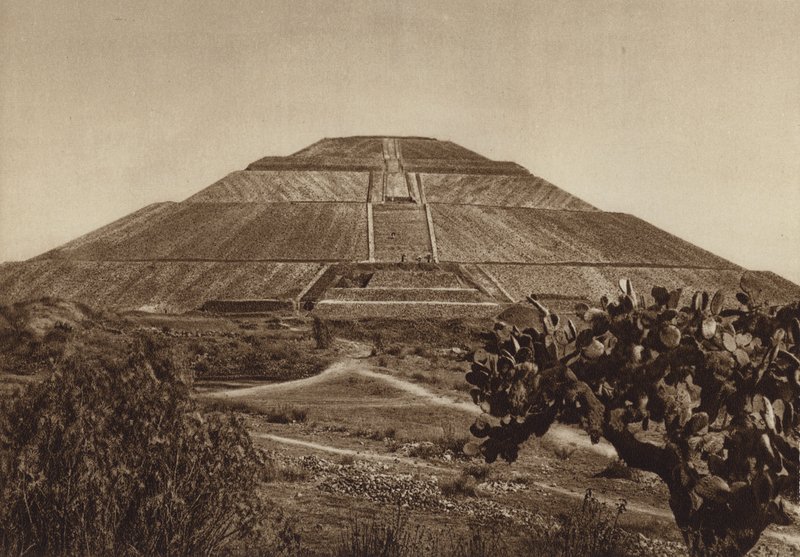 Mexiko: San Juan Teotihuacan, Westfassade von Hugo Brehme