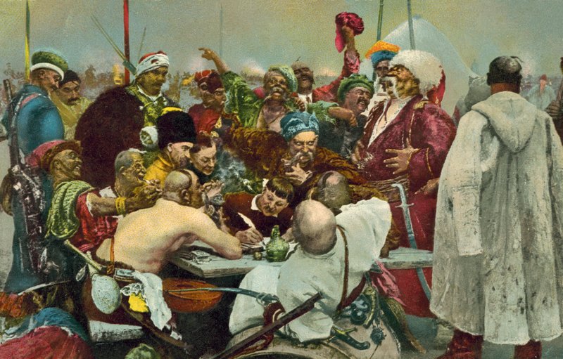 Antwort der Saporoger Kosaken an Sultan Mehmed IV. des Osmanischen Reiches von Ilya Efimovich after Repin